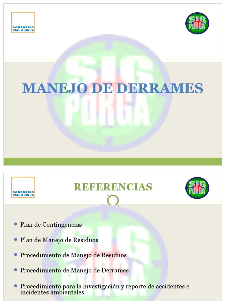 Prevención y Manejo de Derrames Químicos | PDF | Residuos | Contaminación