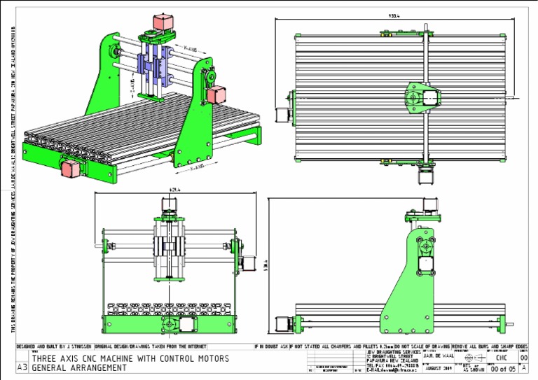 CNC Machine General Arrangement Drawing | PDF