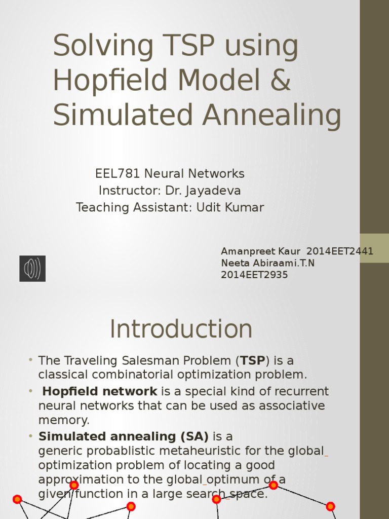 Solving TSP Using Hopfield Model | PDF | Mathematical Optimization ...