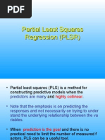 Partial Least Squares Regression (PLSR)