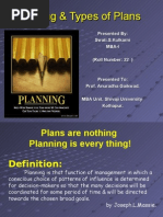 Download Types of Plans in Principles of Management by swatikool SN27608253 doc pdf