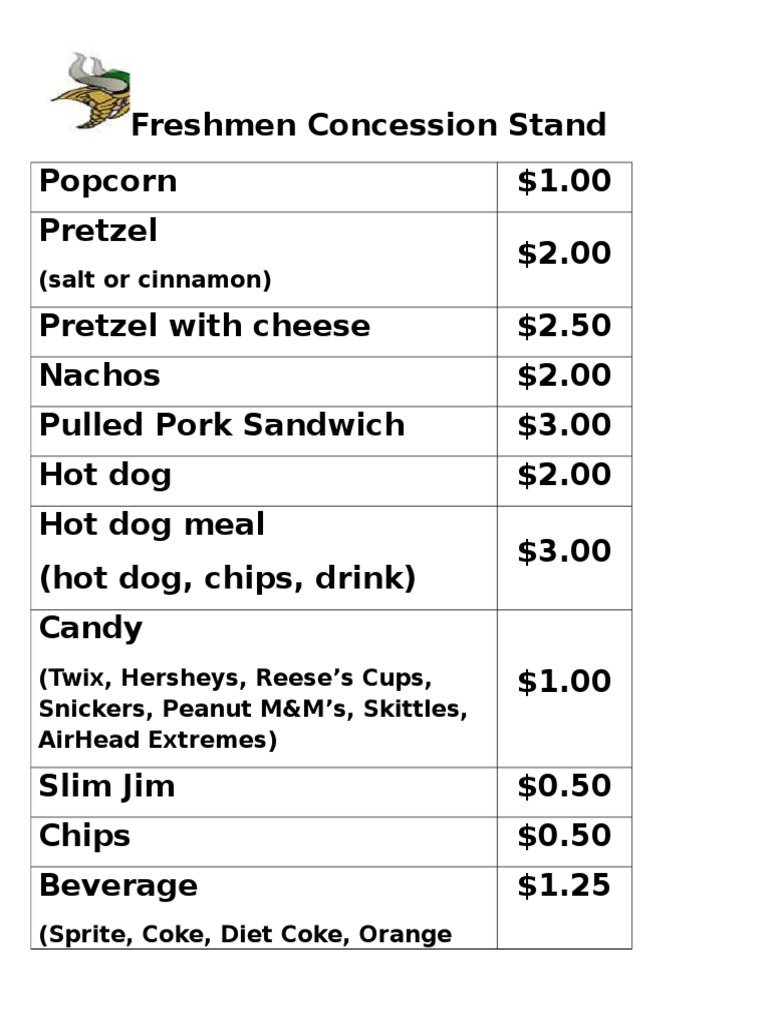 Freshmenconcessionstand | PDF