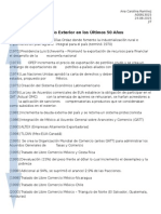 Comercio Exterior en Los Ultimos 50 Años