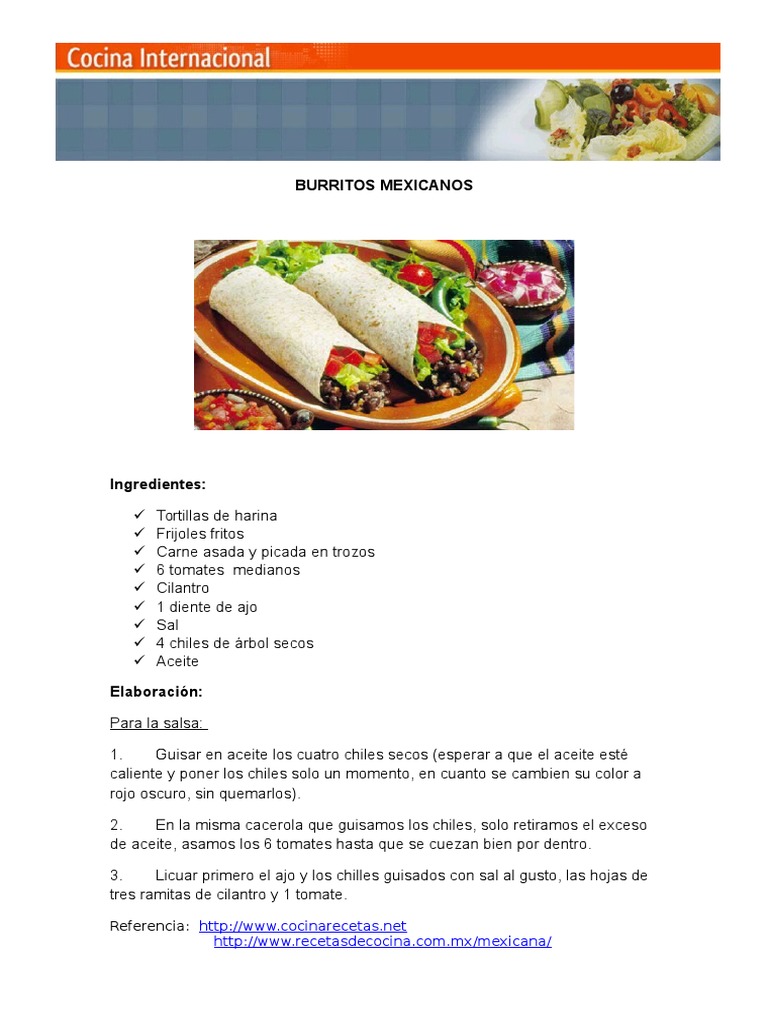 Recetas Comida Mexicana | PDF | Cocina mexicana | Cilantro