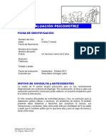 Evaluación Psicomotriz Niño de 5 Años