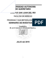 Programa y Metodologia Seminario de Investigacion 2015_2