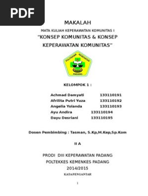 Makalah Konsep Komunitas