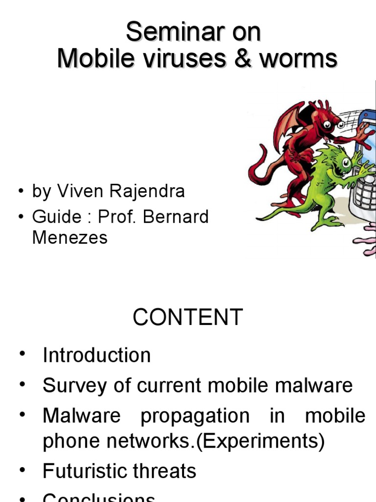 Mobile Worms and Viruses | PDF | Malware | Computer Virus