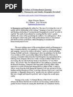 Download Response to Hemingway and Gender by Major Winston Thomas  SN27611298 doc pdf