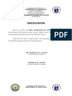 Certification: Department of Education