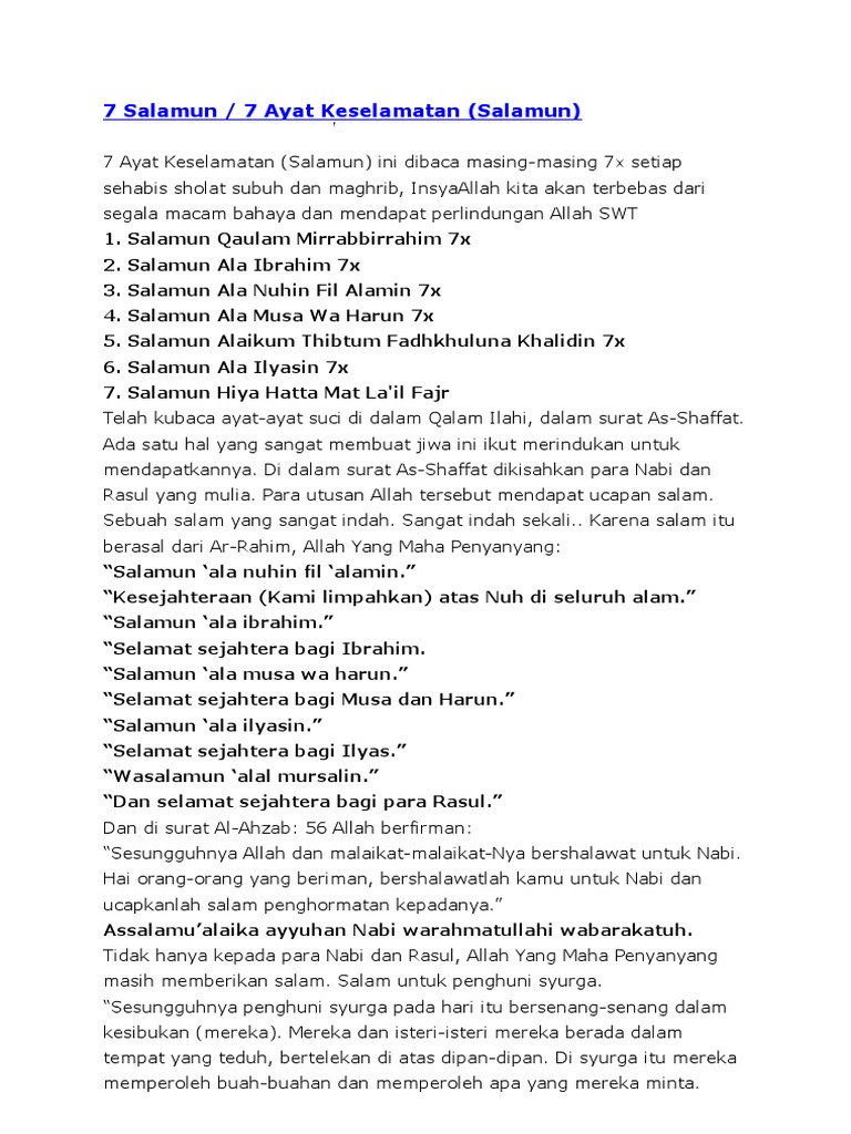 7 Salamun Doa Umroh