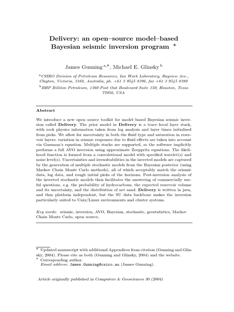 Delivery Paper | PDF | Bayesian Inference | Normal Distribution
