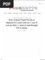 How To Read Visual Novels in Japanese in 2 Years Time (Or 1 Year If You Are Fast) - Learn To Read Through VN or Anime - The Fuwazette