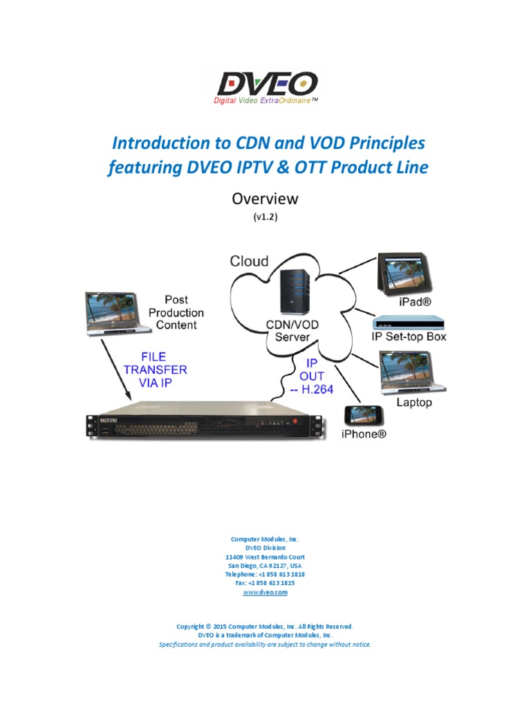 CDN and VOD Principles Overview PDF Video On Demand Streaming Media