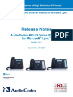 LTRT-08266 400HD Series of IP Phones For Microsoft Lync Release Notes Version 2.0.11