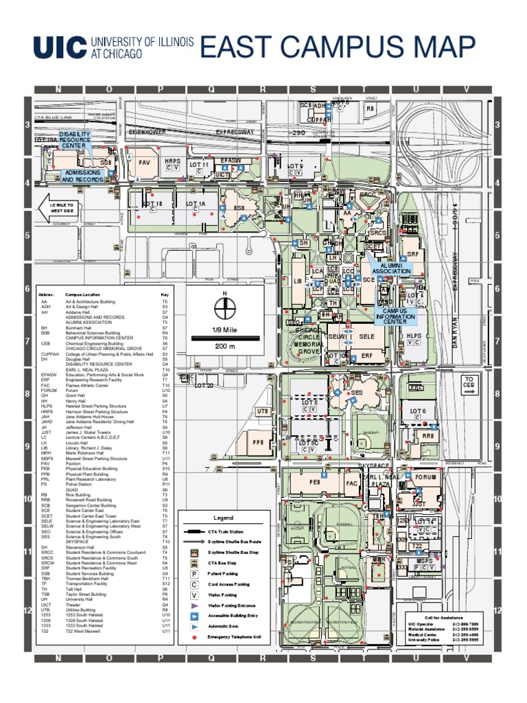 UIC East Campus Map Overview | PDF