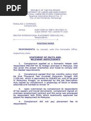 Position Paper Sample