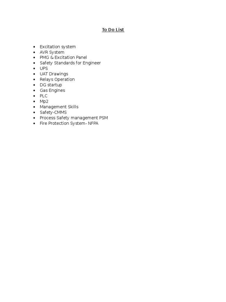 Engineering Systems and Safety Checklist | PDF