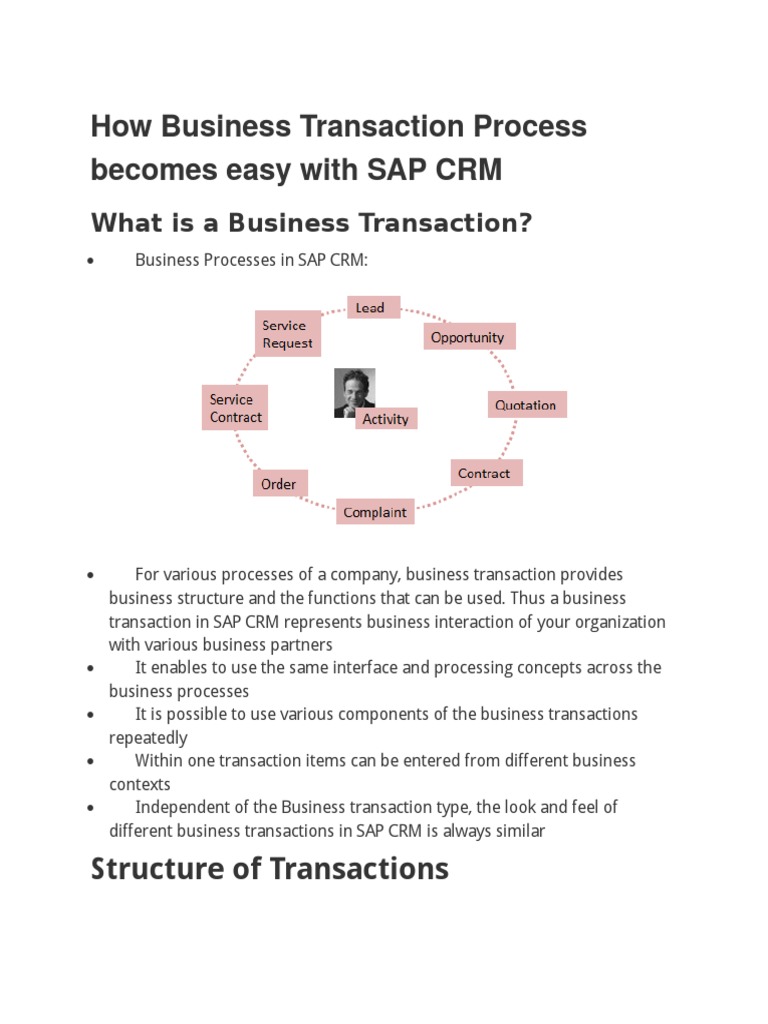 How Business Transaction Process Becomes Easy With SAP CRM | PDF ...