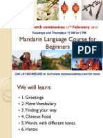Revision Course in Mandarin