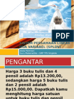 Sistem Persamaan Linear Dua Variabel (SPLDV)