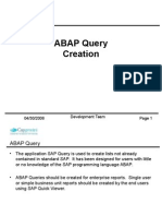 Sap Abap Query Creation