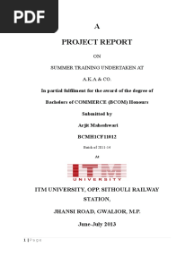 Audit Firm Internship Report