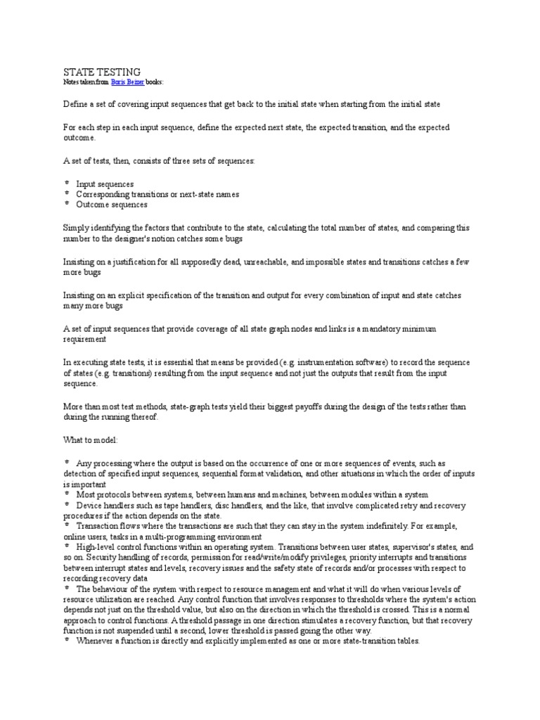 6 - State Testing | PDF | Sequence | Input/Output