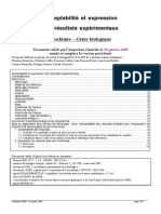 Acceptabilite Resultats09 Intra Laboratoire