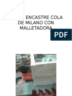 Hacer Encastre Cola de Milano Con Malletadora