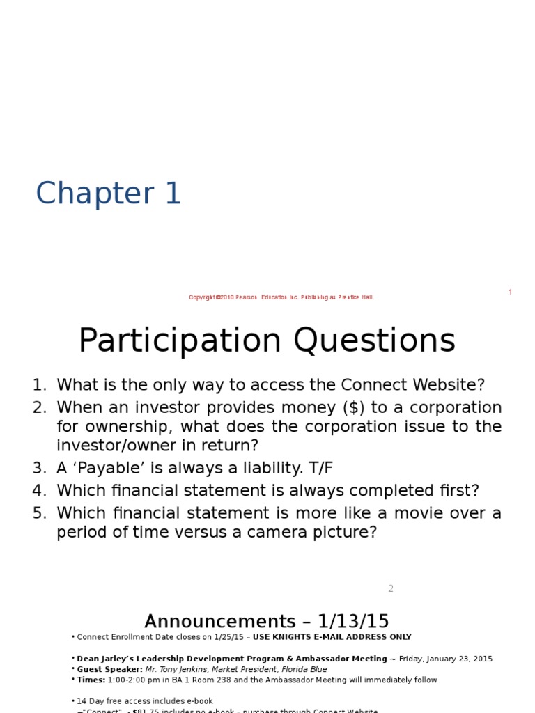 ACG 2021 Chapter 1 Power Points S15 After Lecture On 1-20-15 | PDF ...