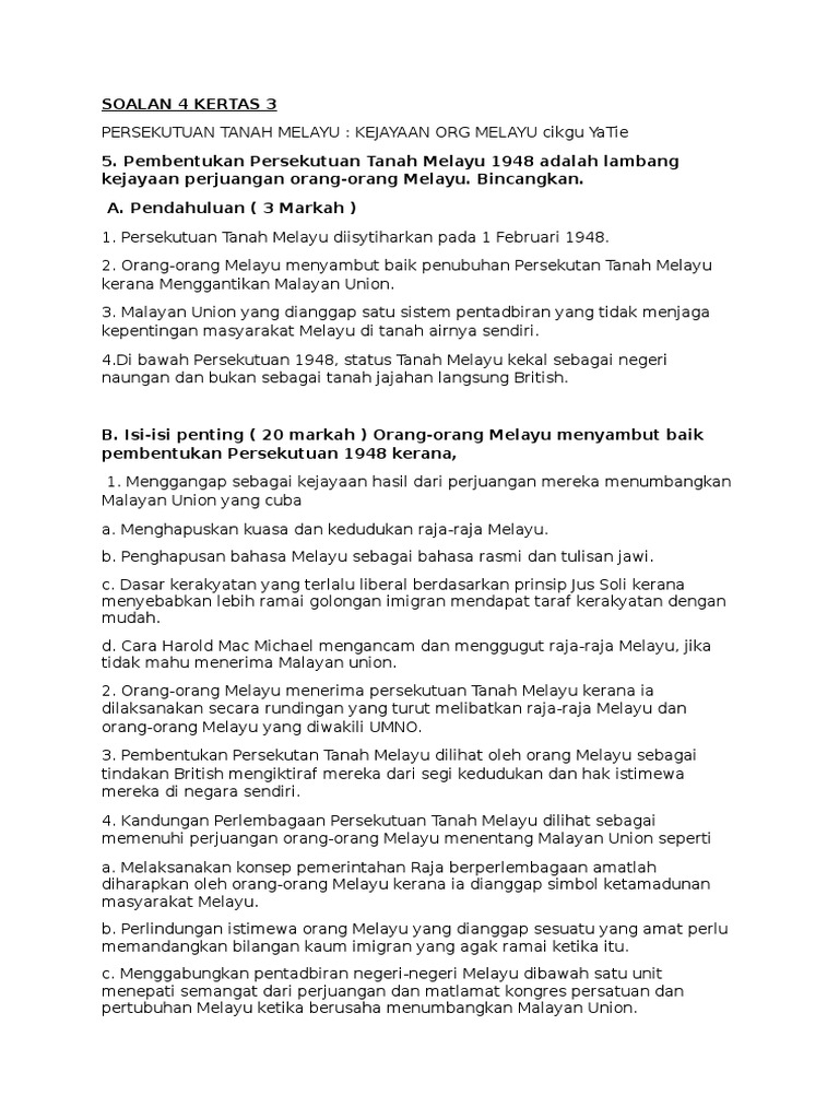 Jawapan Kertas 3 (PTM 1948)