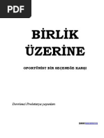 bİrlİk Üzerİne