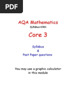 AQA Core 3 Revision Booklet