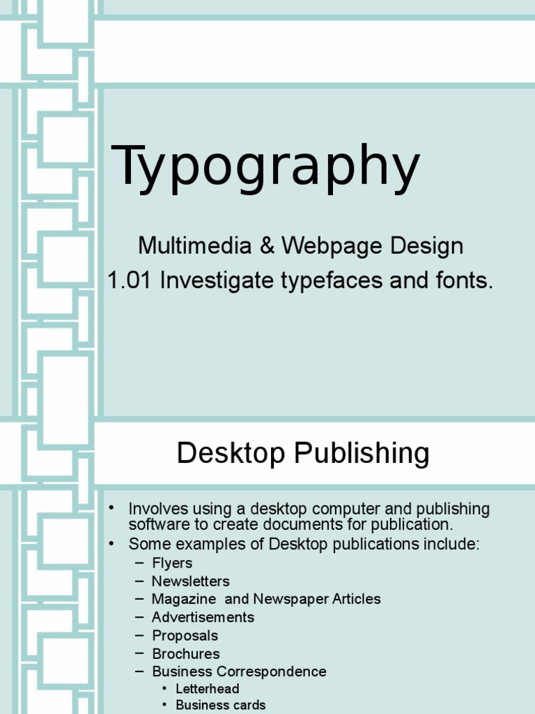 1 01 Typography | PDF | Typefaces | Arial