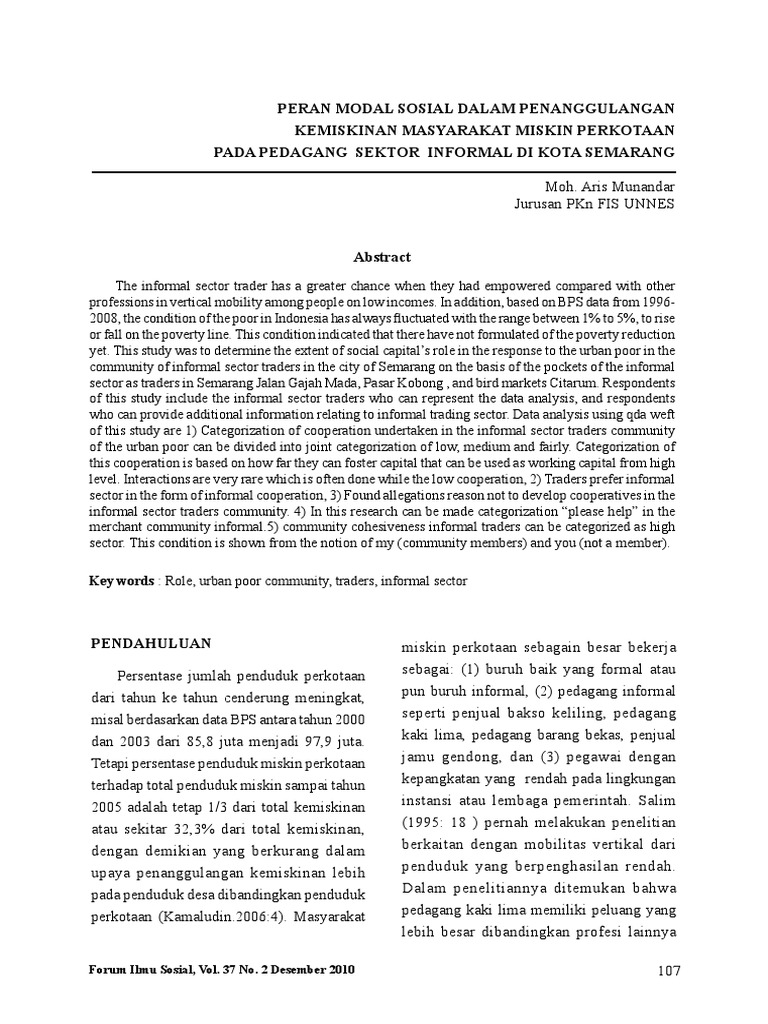 Social Capital in Urban Poverty Reduction | PDF | Poverty | Poverty ...