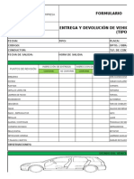 Formato Check List Entrega y Devolución Vehiculo CARRO TIPO SEDAN