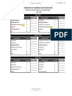 First Year: Bachelor of Science in Psychology