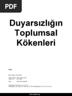 Duyarsızlığın Toplumsal Kökenleri