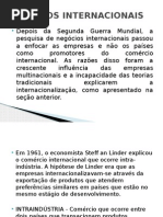 Aula 5 - Negocios Internacionais - Teorias Comércio Internacional