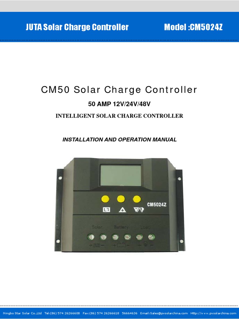 JUTA CM5024Z Solar Charge Controller | Battery (Electricity) | Battery