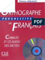 Orthographe Progressive Du Francais (Debutant) Corriges