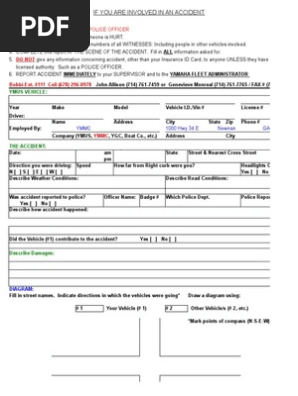 Accident Report Form