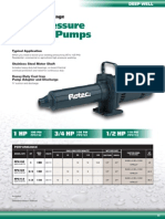 High Pressure Booster Pumps: 1 HP 3/4 HP 1/2 HP