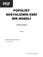 PopÜlİst Sosyalİzmİn Eskİ Bi̇r Modelİ