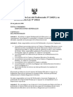 018_Reglamento de La Ley Del Profesorado Nº 24029 y Su Modificatoria Ley Nº 25212(1)