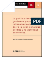 La política fiscal de los gobiernos populistas latinoamericanos