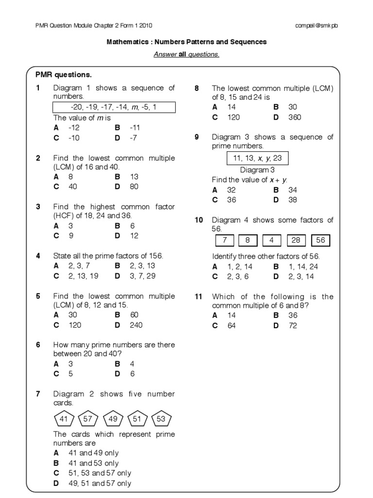 Math Mf1 Chapter 2 Numbers Patterns And Sequences Mathematical Concepts Teaching Mathematics