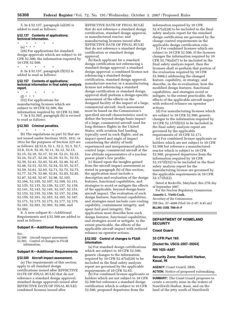 Proposed Rule Ports And Waterways Safety Regulated Navigation Areas
