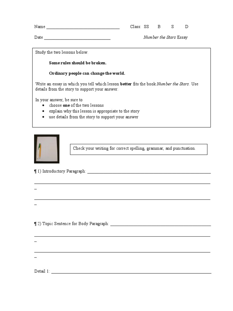 Number the stars activities pdf image